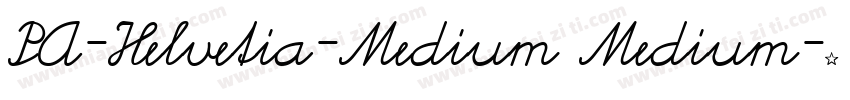 PA-Helvetia-Medium Medium字体转换